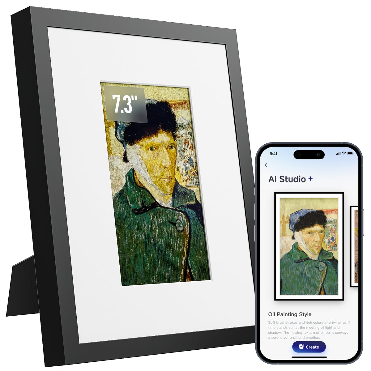 SwitchBot AI Art Frame | AI-Powered Digital Art Display That