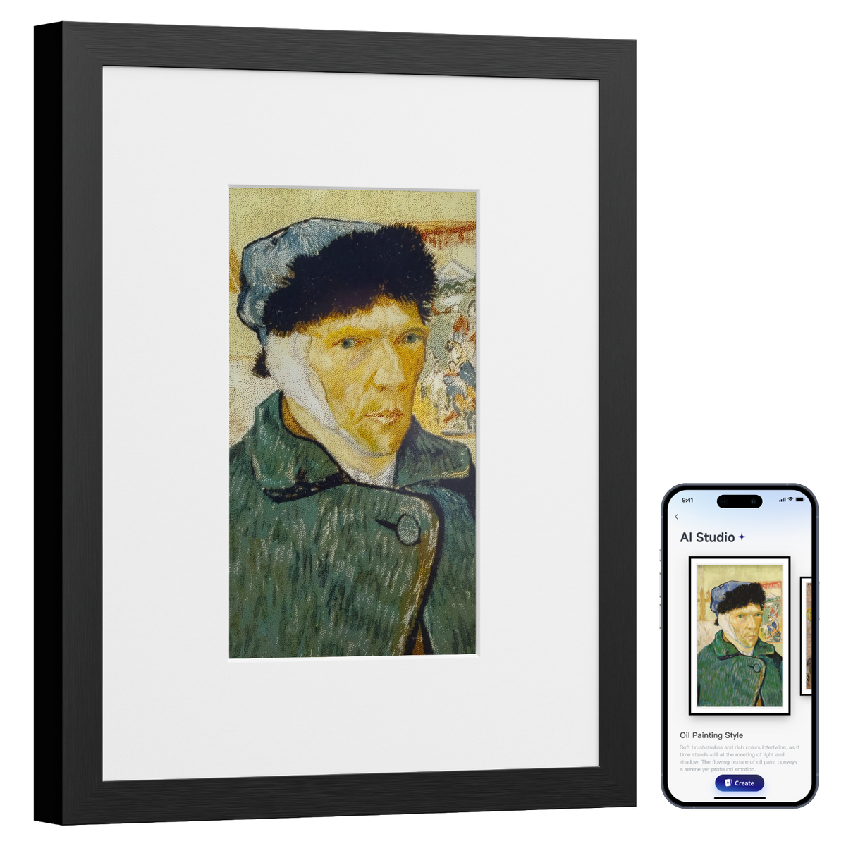 SwitchBot AI Art Frame | AI-Powered Digital Art Display That