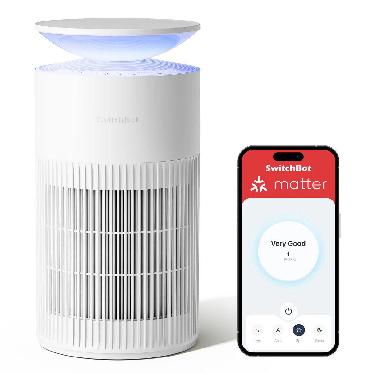 SwitchBot Air Purifier | 93% Pet Hair Removal & HEPA Filtration SwitchBot Air Purifier | 93% Pet Hair Removal & HEPA Filtration