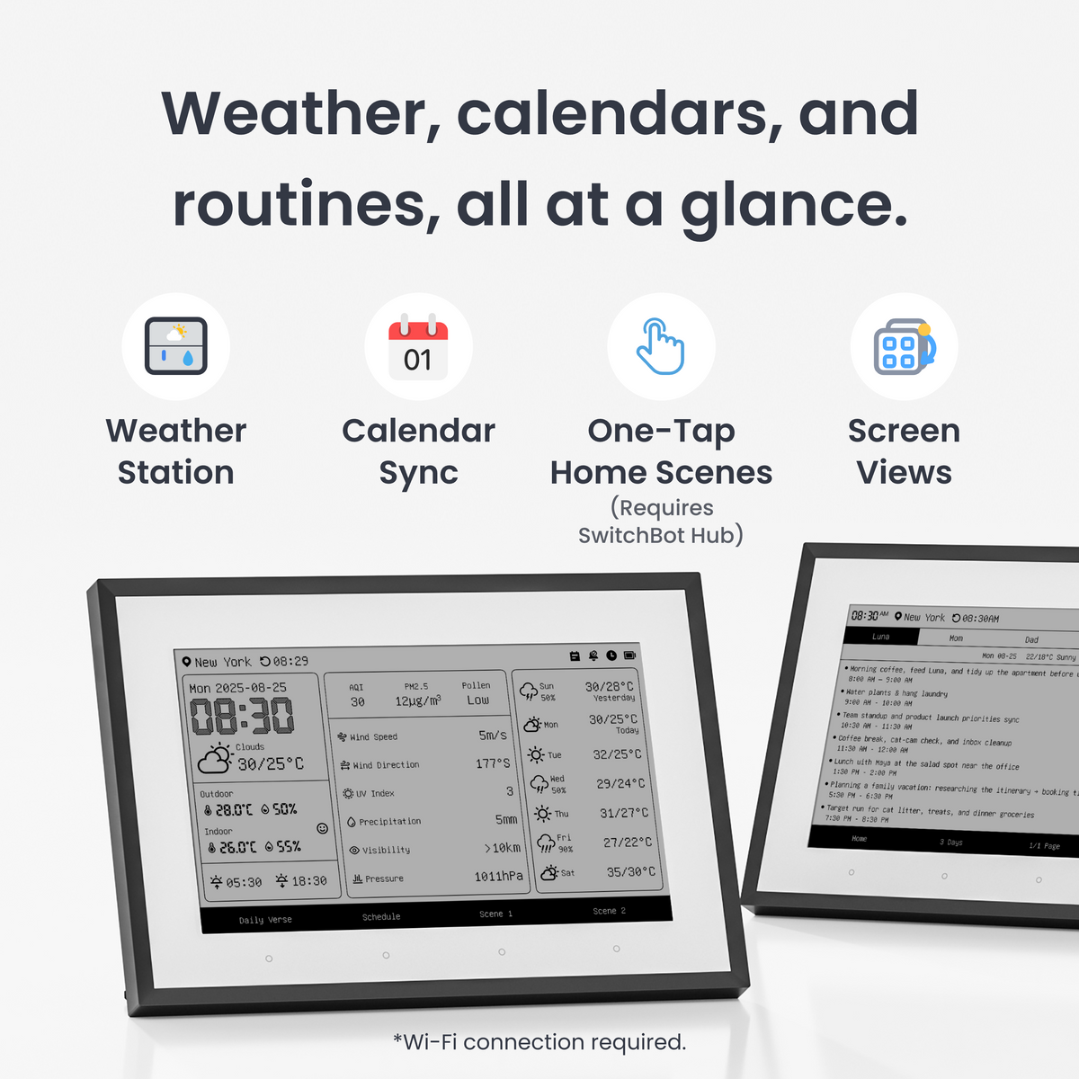 Switchit Weather SwitchBot E-Ink Home Dashboard | All-in-One Weather Station – SwitchBot ...