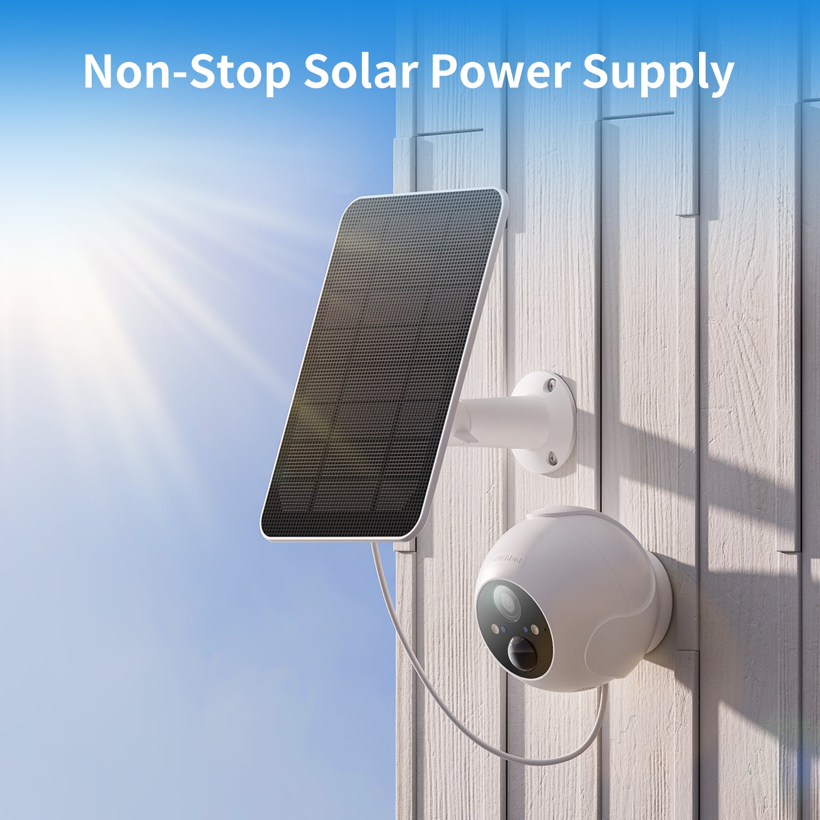 Led Solar Bot SwitchBot Solar Panel for Outdoor Spotlight Cam | 24/7 Power Supply ...